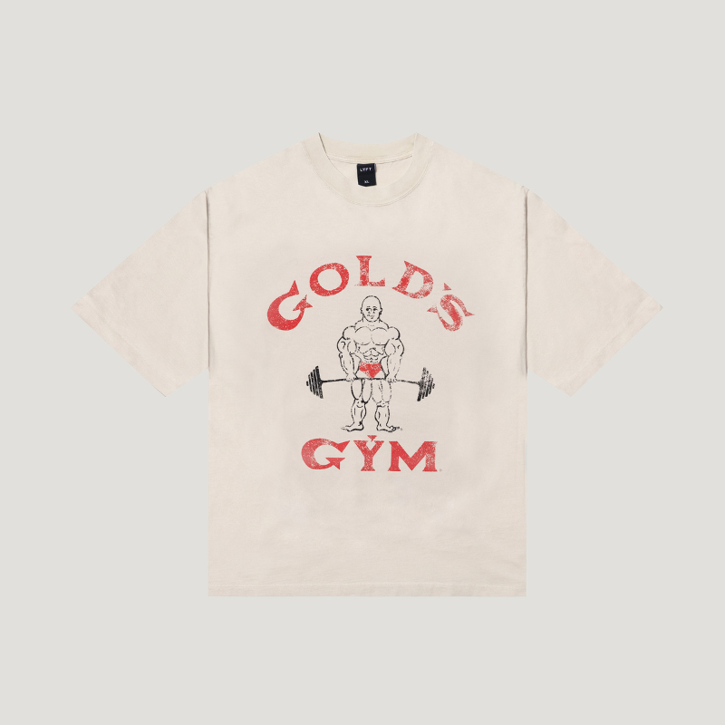 LÝFT × GOLD'S GYM Vintage Logo Big T-Shirt 1479 – フィットネスショップ