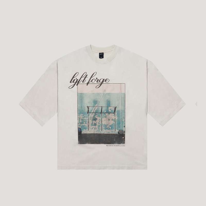 LÝFT × GOLD'S GYM Vintage Graphic Big T-Shirt 1480 – フィットネス