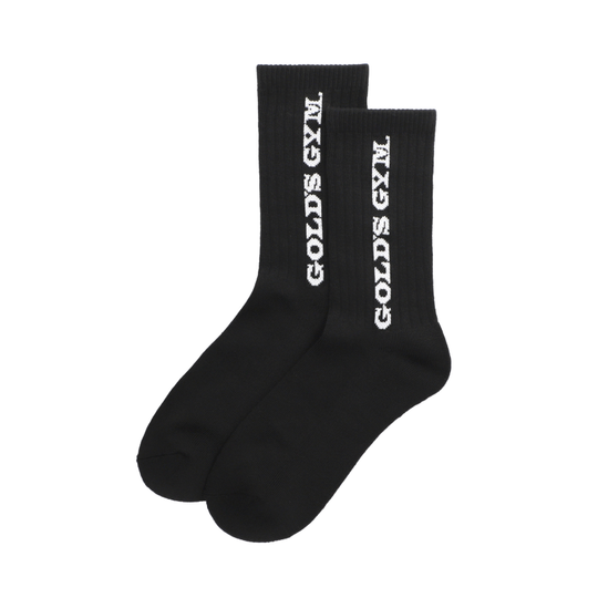 【9/15(火)発売】GOLD'S GYM クルー丈ソックス（ラインロゴ）G5752
