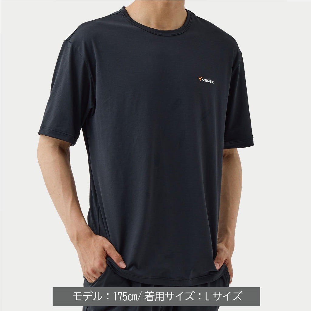 VENEX Refresh T-Shirt Men's Black 6705 – フィットネスショップ