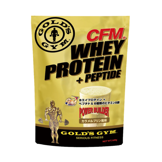 【9/9(水)復刻発売｜数量限定】GOLD'S GYM CFM®ホエイプロテイン カラメルプリン風味／600g