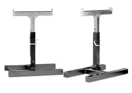 【アウトレット品】ギャラクシースポーツ 国産　T型セーフティスタンド（ペア）黒　【960】