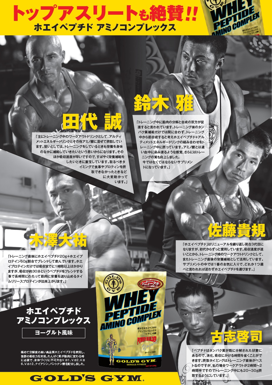 GOLD'S GYM Whey Peptide Amino Complex F1440 500g – フィットネス