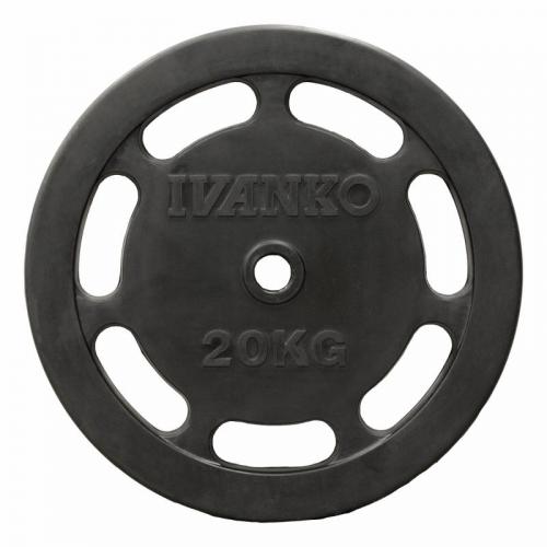 IVANKO ラバープレート 10kg 2枚 セット 穴径28mm イヴァンコ