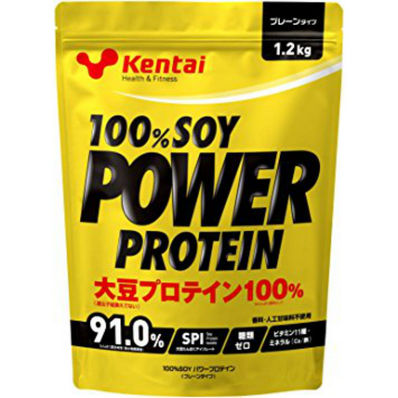 健康体力研究所(ケンタイ) 100%SOYパワープロテイン 1.2kg プレーンK1210